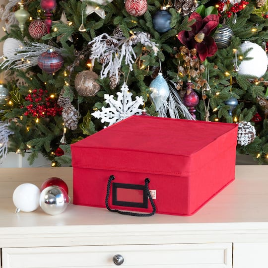 Santa's Bag 48ct. 3" Christmas Ornament Storage Box with Dividers